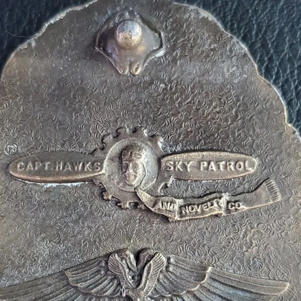 VTG Capt Hawks Sky Patrol American Police PIG Belt Buckle Law and Order Brass
